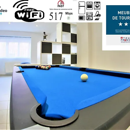 Apartment Le Salsero T4 De 93m2 En Centre Avec Billard Clim Prime Video Wifi Fibre